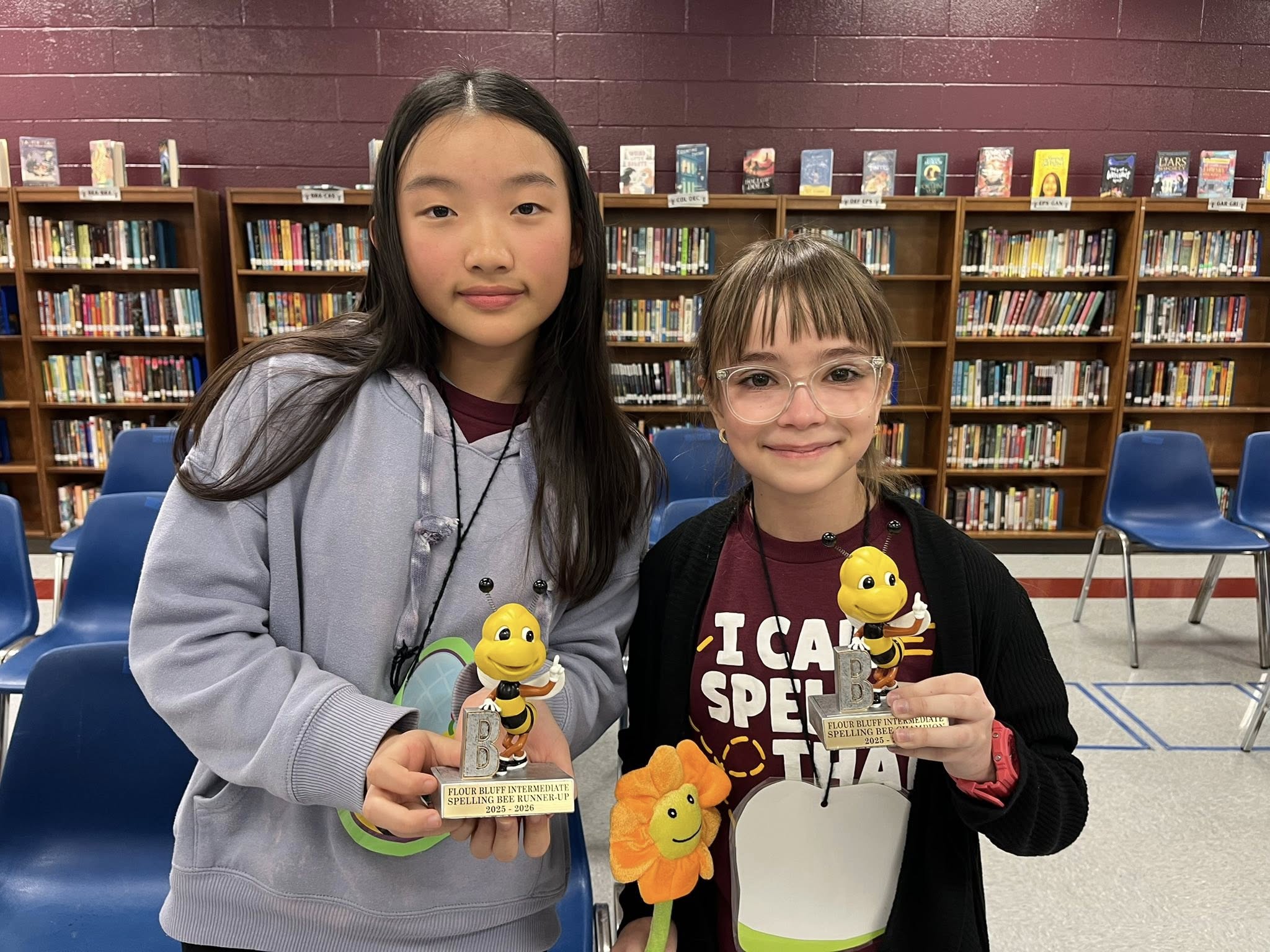 Two Flour Bluff ISD Intermediate students that competed in the spelling bee.